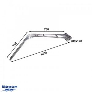 Davit KIT 25mm diametro poppa tonda